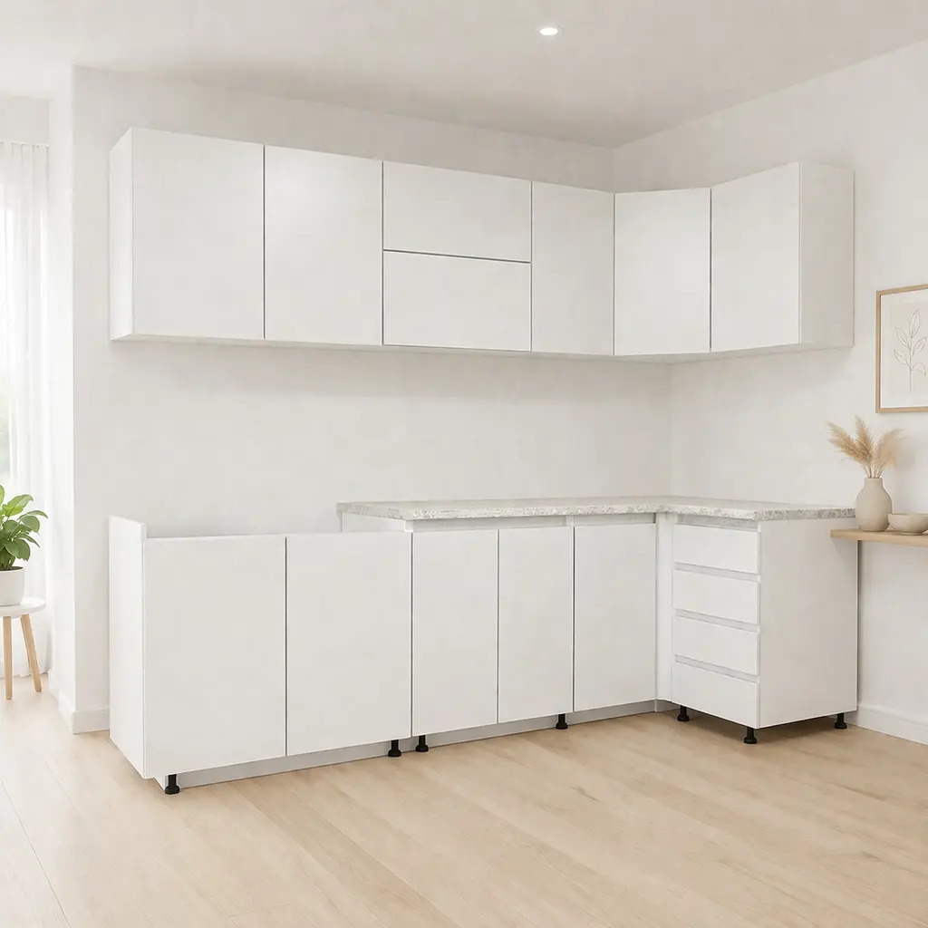 UM-20 | კუთხის სამზარეულო | უსახელურო | გლუვი ლამინატი | 2.40 მ X 1 მ