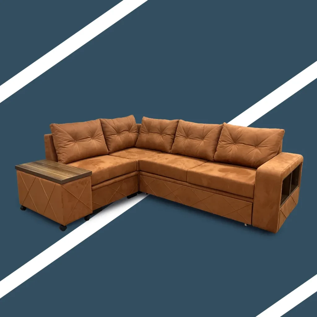 27 | კუთხის გასაშლელი დივანი | ზომა: 2.50 მ X 1.90 მ