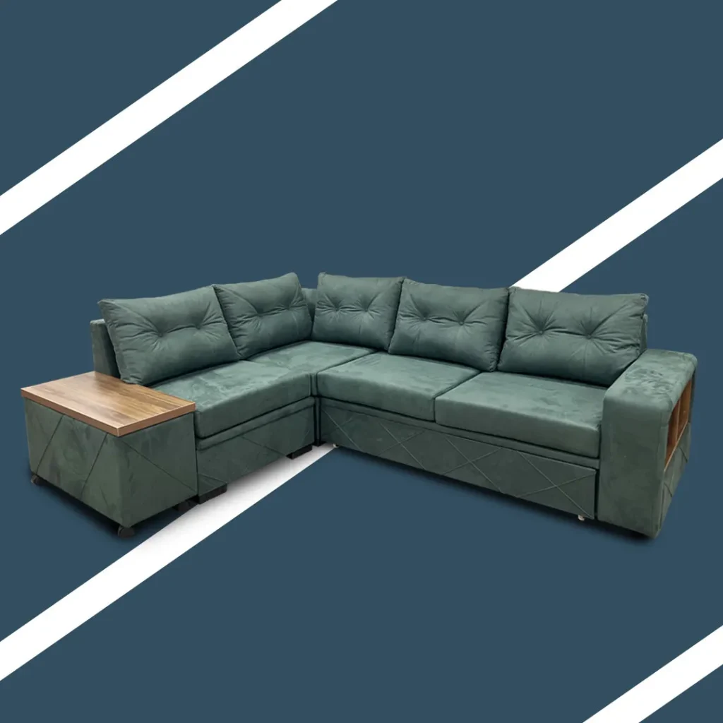 29 | კუთხის გასაშლელი დივანი | ზომა: 2.50 მ X 1.90 მ