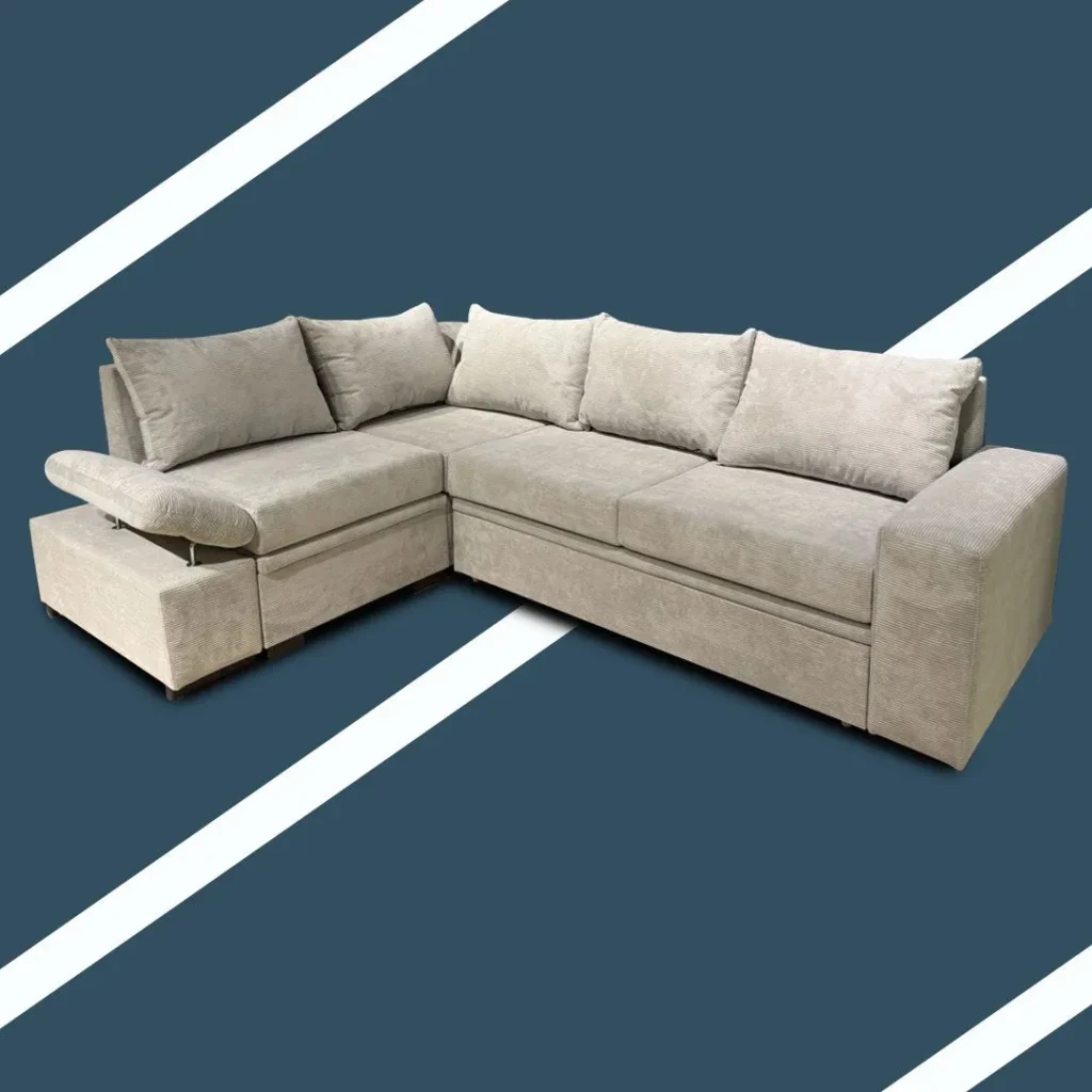 39 | კუთხის გასაშლელი დივანი | ზომა: 2.50 მ X 1.90 მ