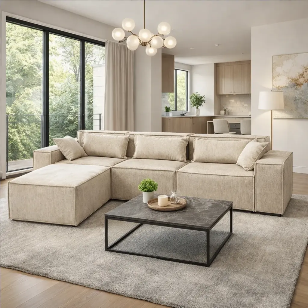 კუთხის დივანი – კომფორტი | ზომა: 2.80 მ X 1.05 მ