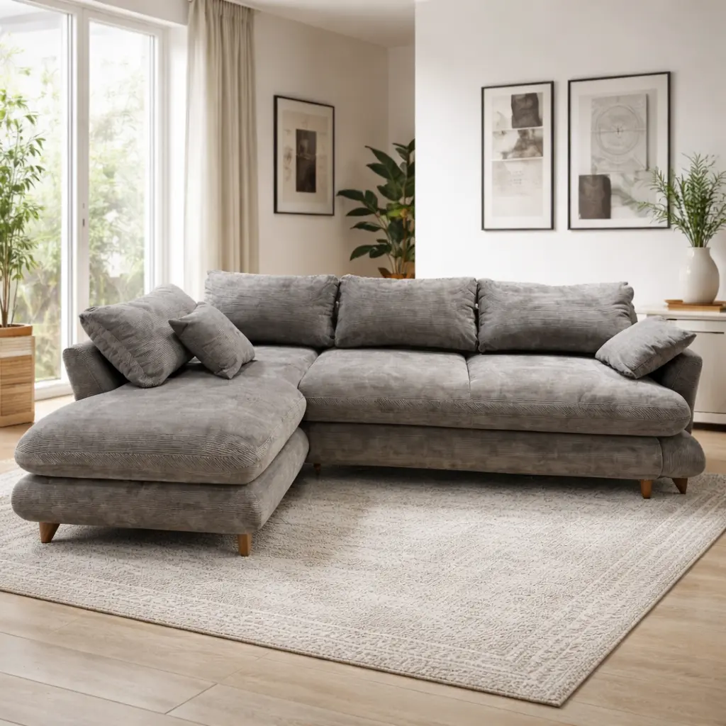 კუთხის გასაშლელი დივანი – ვენეცია | ზომა: 2.70 მ X 1.65 მ