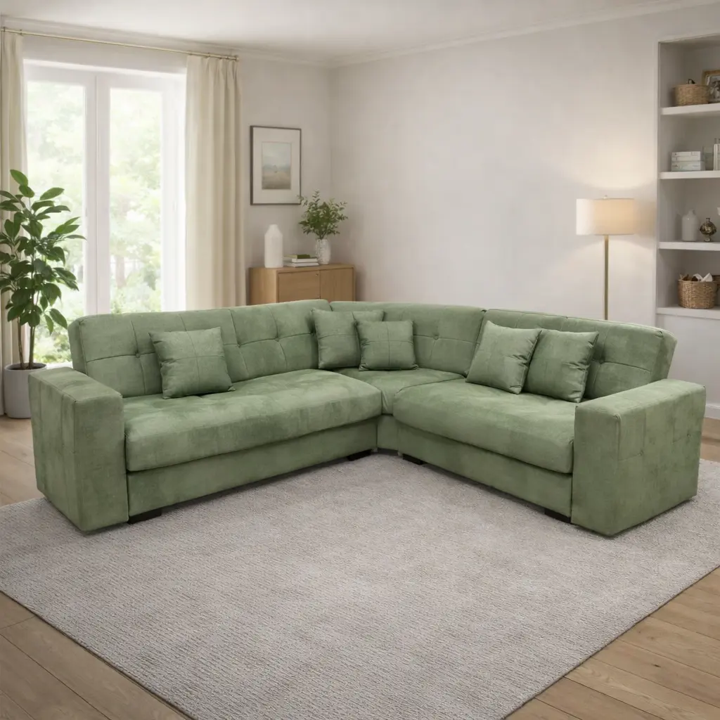 კუთხის დივანი – მომრგვალებული | ზომა: 2.50 მ X 3.10 მ