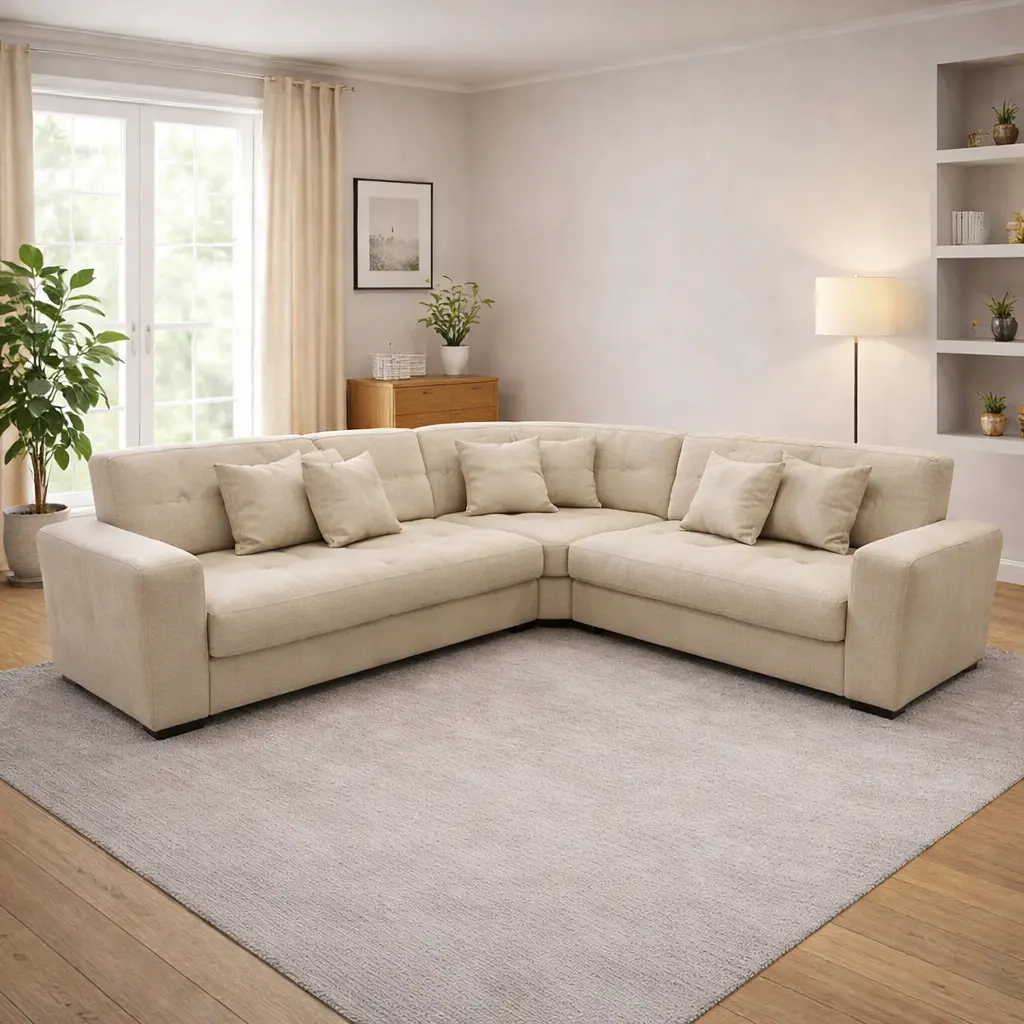 კუთხის დივანი – მომრგვალებული | ზომა: 2.50 მ X 3.10 მ