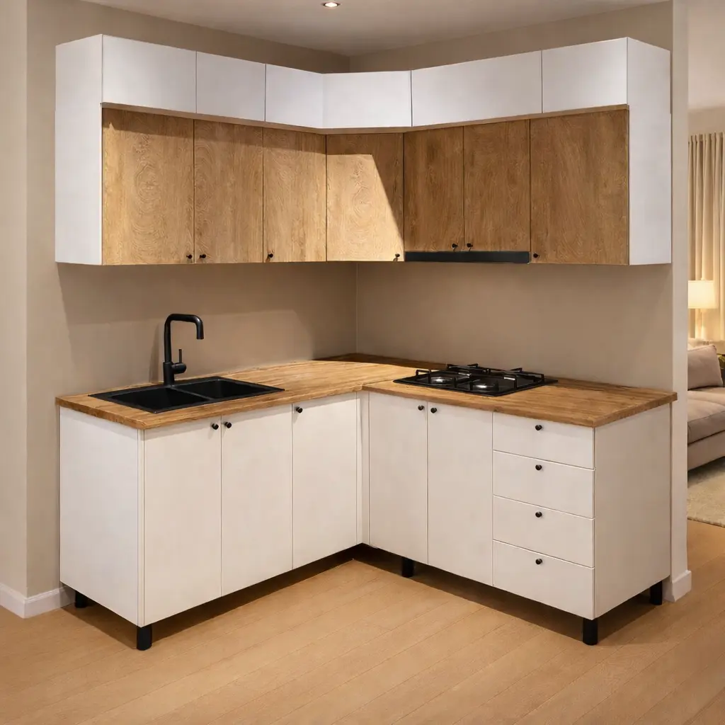 EA-20 | კუთხის სამზარეულო | მდფ | 1.80 მ-1.60 მ