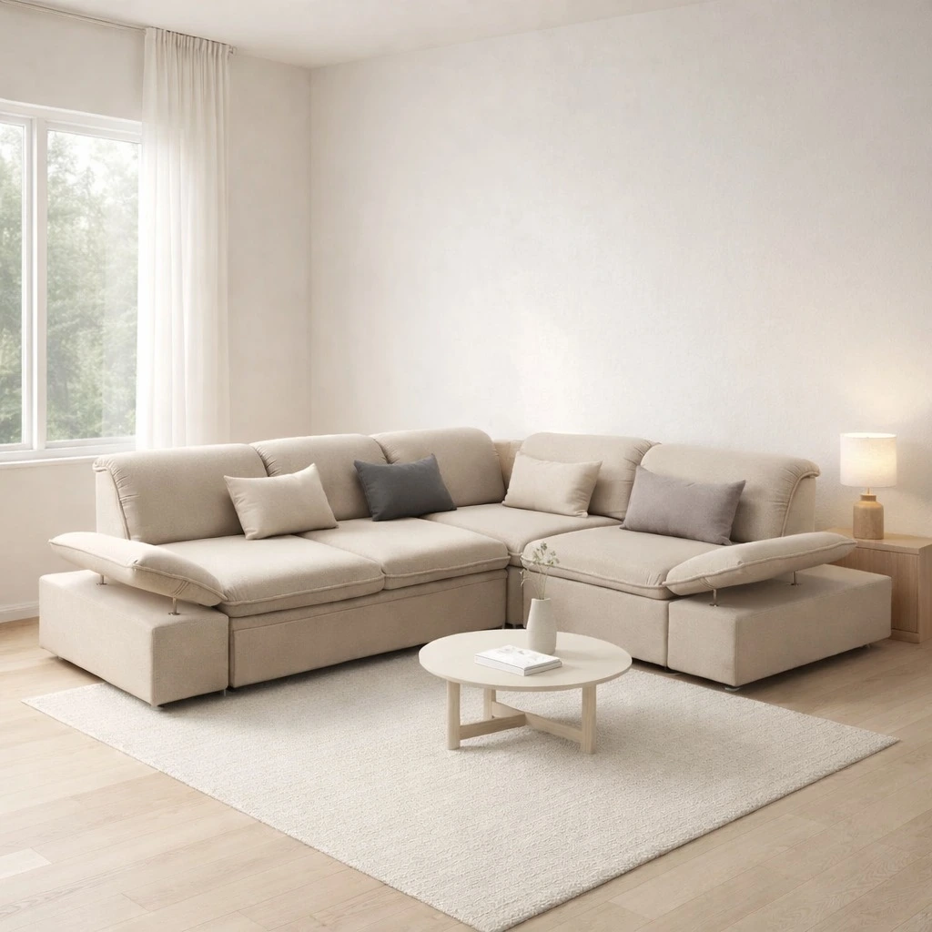 კუთხის გასაშლელი დივანი – ბარონი | ზომა: 2.90 მ X 2.10 მ