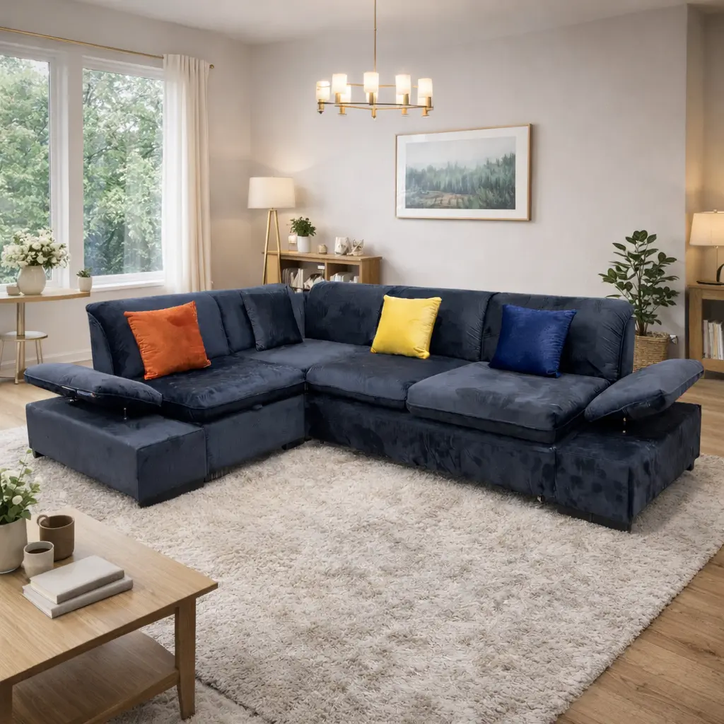 33 | კუთხის გასაშლელი დივანი – ბარონი | ზომა: 2.10 მ X 2.90 მ