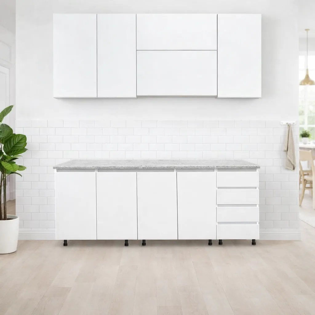 AL-30 | სამზარეულო | თეთრი პრიალა მდფ | 1.80 მ