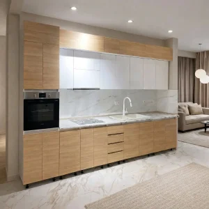 SP-1 | თურქული პრიალა თეთრი მდფ და ხის ფერი ლამინატი