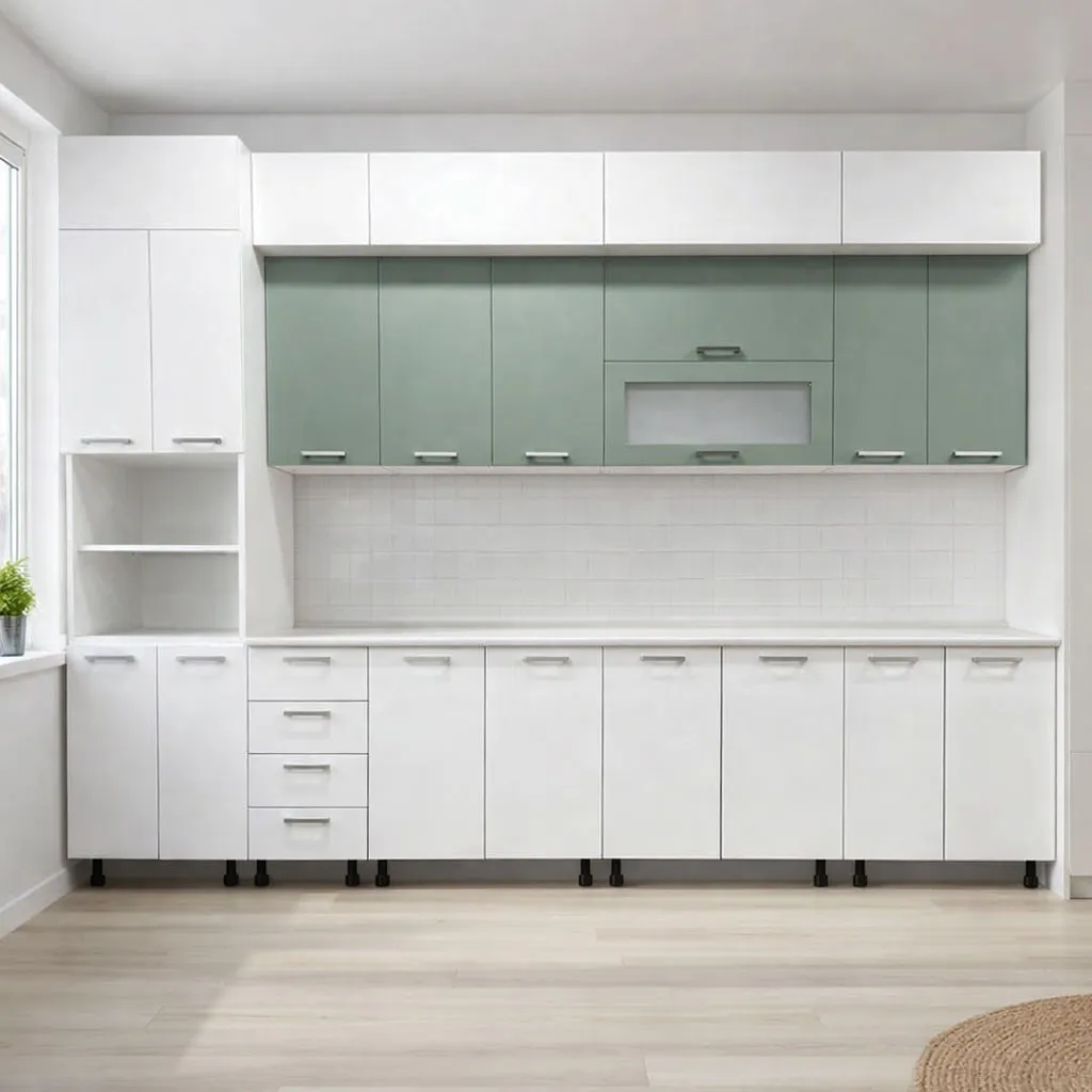 ST-32 | სამზარეულო | პრიალა მდფ | 2.60 მ+60 სმ (პენალი)