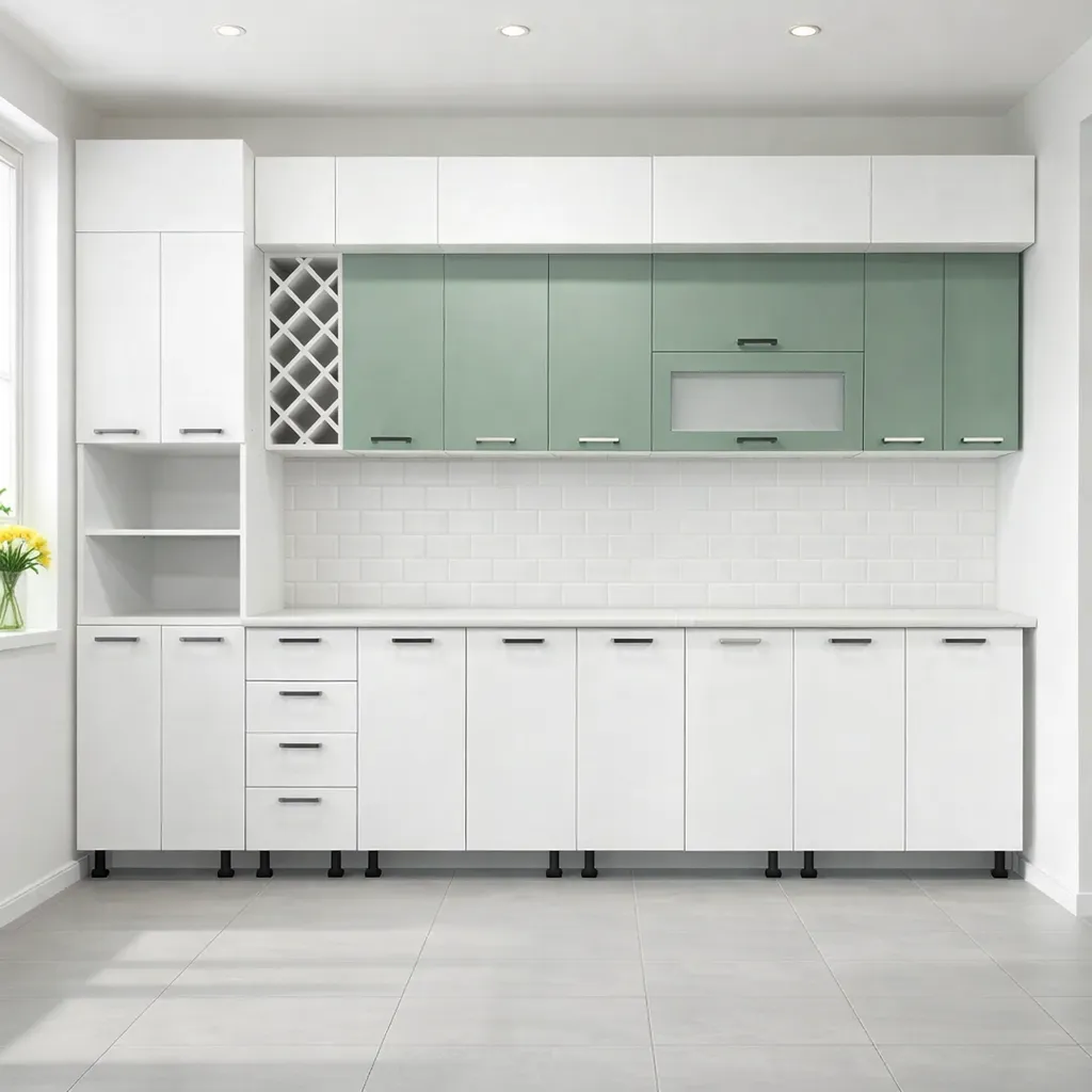 ST-34 | სამზარეულო | პრიალა-გლუვი მდფ | სიგრძე:3.50 მ |სიმაღლე:2.47მ|