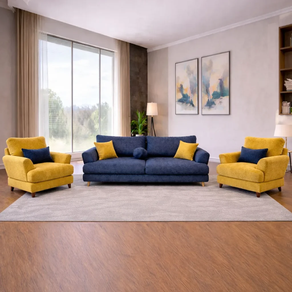 სამეული დივანი – რომი | ზომა: 2.20 მ – 1.0 მ – 1.0მ