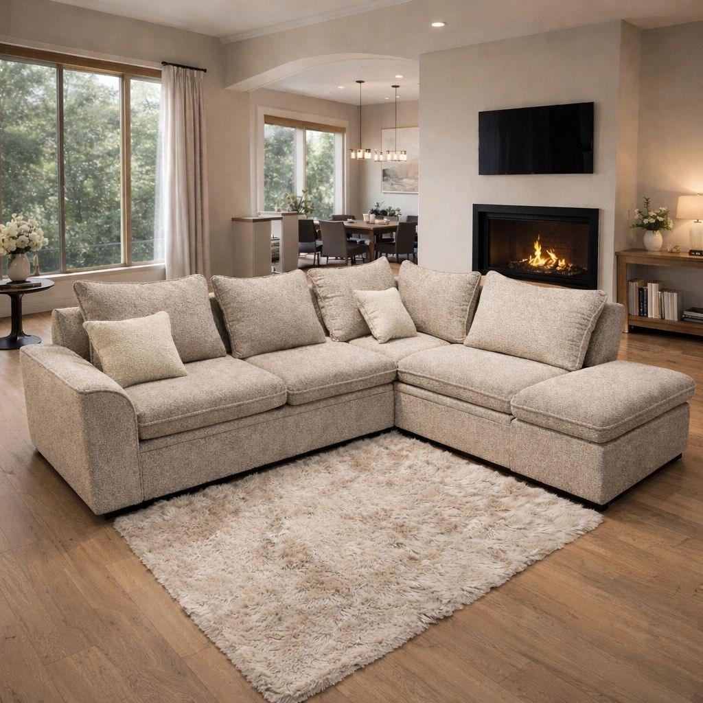 კუთხის გასაშლელი დივანი – აურა | ზომა: 2.70 მ X 2.10 მ