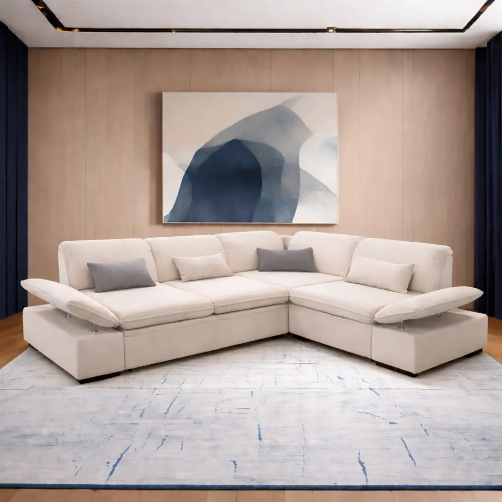 კუთხის გასაშლელი დივანი – ბარონი | ზომა: 2.10 მ X 2.90 მ