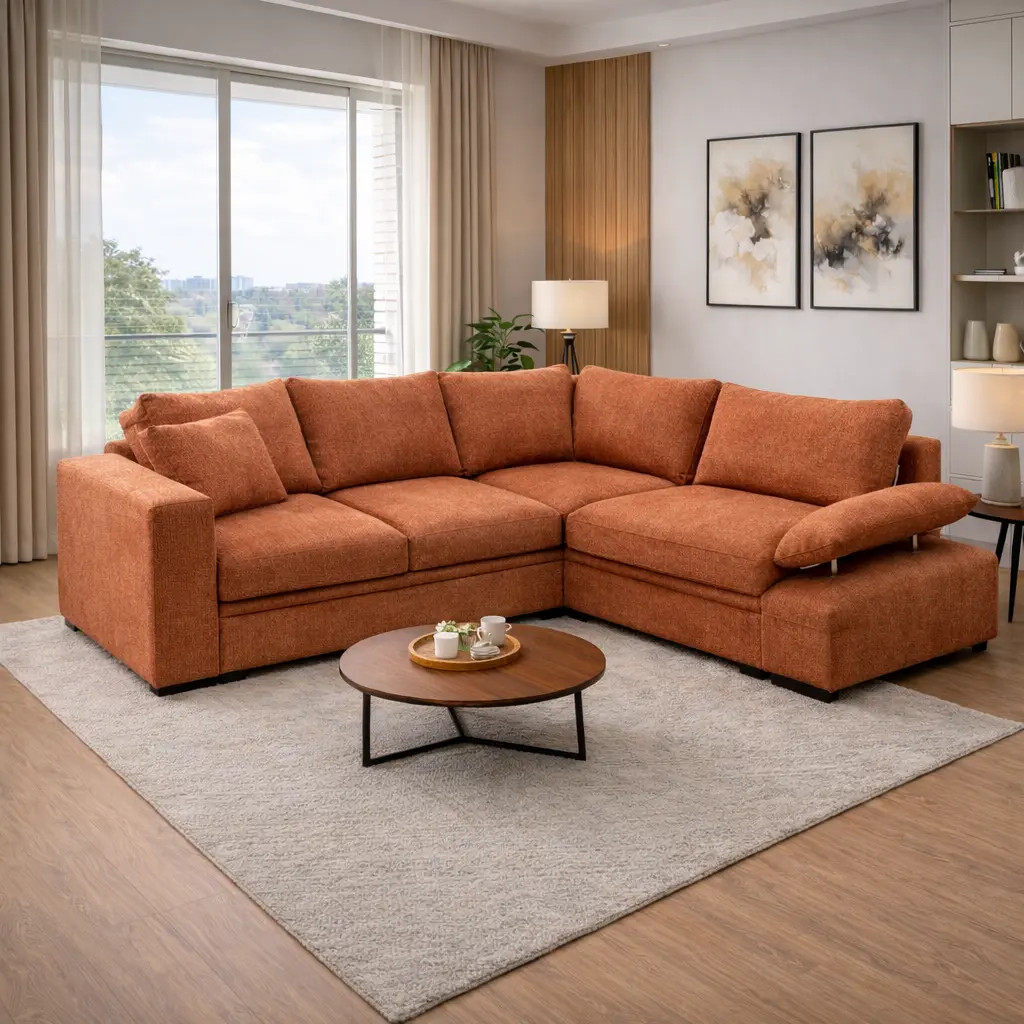 კუთხის დივანი კოსმო | ზომა: 2.50 მ X 1.90 მ